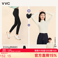 VVC打底褲女春秋新款高腰小腳鯊魚褲塑形修身顯瘦高彈瑜伽褲子 【320g絨款+奶油米肌底衣】組合 L （100-110斤）