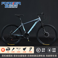 永久（FOREVER）永久山地自行車山地車自行車成人上海永久自行車單車變速碟剎通勤 鋼架|標配|灰色|輻條輪+禮包 24速x24寸|適合150-170cm