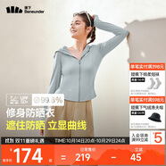 蕉下（beneunder）防曬衣女涼感修身AL11924短款辣妹防曬服女外套烏云灰M