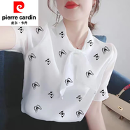 皮爾卡丹長(cháng)袖T恤襯衫女?huà)寢尨呵镅b超仙法式小眾洋氣寬松檔次遮肚女上衣女 白.色 【蝴蝶】 4XL [建議150-165斤]