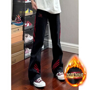 迪伽達牛仔褲男裝歐美vibe高街潮流ins美式復古痞帥直筒長(cháng)褲子男士 G614 加絨 XL 【建議110-125斤】