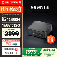 攀升 CubiNUC 微星迷你4K辦公商用家用高性能臺式電腦Mini口袋主機(jī)（12代酷睿i5-12450H 16G 512G）