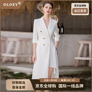 OLOEY奢侈高檔品牌不規則職業(yè)西裝連衣裙夏季高級感正式場(chǎng)合女裙高端工 白色連衣裙 S