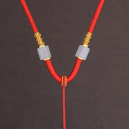 蕭柏米恩粗款平安扣玉佛高端掛繩玉墜玉佩翡翠吊墜掛墜繩男士項鏈掛件繩子 玉髓款紅繩