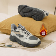 361°運動(dòng)鞋男冬季加絨保暖復古休閑老爹跑步棉鞋子男672336762F-1