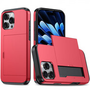 何佳功卡包適用蘋果16手機殼插卡iPhone16proMax裝卡13防摔15pro錢包14保護套XS男16plus滑蓋11商務(wù)12外 SGP插卡-紅色 iPhoneSE4