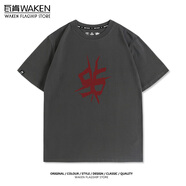 特登堡（TEDENGBAO）鴨乃橋論的禁忌推理動漫周邊同款上衣服短袖T恤純棉男裝寬松夏季 深灰 S