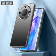 誠萊殼適用榮耀X60手機殼5G新一代防爆金屬鏡頭圈全包榮耀X60Pro輕薄防摔保護套簡約輕奢男女新款保護殼 石墨黑極影系列-鏡頭保護-不頂 榮耀 X60 Pro