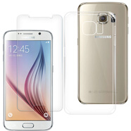 拓蒙（TUOMENG）三星S6/SM-G9200透明手機殼S6EDGE/SM-G9250全包防摔硅膠軟殼S6EDGE+/SM-G9280后背蓋保護套 三星S6/Sm-G9200/8/9 全包透明殼+高清水凝膜+指環(huán)支架