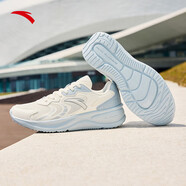 安踏（ANTA）飛馳運動(dòng)鞋女厚底增高跑步鞋 【網(wǎng)面】象牙白/霜塔灰-2 37.5 (240mm) （女37.5）