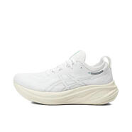 ASICS男鞋女鞋2024新款珍珠白系列舒適緩震穩定透氣支撐休閑運動(dòng)跑步鞋 1012B601-101（NIMBUS 26） 女 38