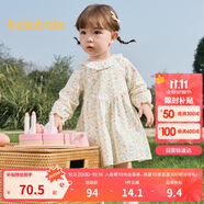 巴拉巴拉童裝女童連衣裙兒童裙子寶寶2025春嬰兒精致甜美可愛208125111009