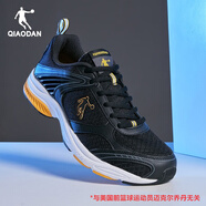 喬丹QIAODAN男鞋耐磨跑步學(xué)生2025秋冬季透氣網(wǎng)面品牌男士運動鞋男 黑色/明黃 42