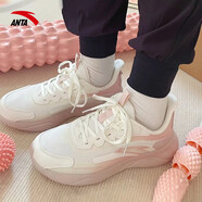 安踏（ANTA）休閑鞋女鞋2025冬季款【喵爪鞋】時(shí)尚老爹鞋女運動(dòng)鞋子女鞋跑步 象牙白/藕灰 38