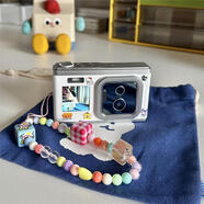 佳能機（Cann）同款2025新款復古CCD相機錄像vlog自拍卡片機入門(mén)學(xué)生校園旅游生日禮物女 C40白色高清前后雙屏  雙鏡頭 套餐一