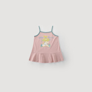 巴厘小豬（BALIPIG）寶寶裙子夏季2024新款小女孩吊帶裙兒童夏裝 珊瑚粉 110 cm