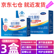 【藍帽】麥金利牌益生菌粉成人調理腸道便秘 兒童拉肚子 中老年腸胃脾虛干燥含益生元 吉康斯萊每盒20袋 含贈到手3盒可服用60天（推薦購買(mǎi)）