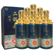 永豐牌北京二鍋頭典藏傳承藍色清香型白酒 藍/黃 52度 500mL 6瓶 52度 500mL 6瓶 藍