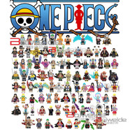 第三方小人仔高品質(zhì)積木玩具動(dòng)漫路飛大和索隆模型拼裝海賊王系列 WDX海賊王系列全套96款