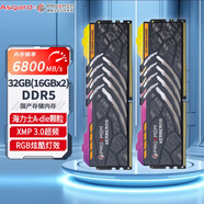 阿斯加特32GB(16Gx2)套裝DDR5臺式機內(nèi)存條博德斯曼TUF RGB燈條海力士Adie 32G6800套條地獄犬RGB燈條