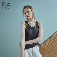日著原創(chuàng)設計天絲麻吊帶2025年秋季新款針織不規(guī)則外穿無袖背心女 曠野藍 M