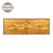 WOLVEN九魚(yú)圖中式客廳背景墻裝飾畫(huà)大氣意境高端銅彩畫(huà)實(shí)木掛畫(huà)新家好禮 九魚(yú)圖【九魚(yú)聚財(cái)】-左朝向 1680mm*580mm