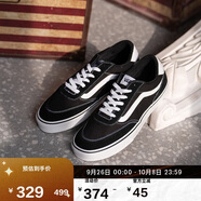 VANS范斯官方 Brooklyn LS黑色簡(jiǎn)約復(fù)古男鞋板鞋 黑色  43