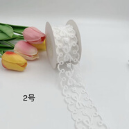 珍歡韓版小清新鏤空蕾絲絲帶刺繡花邊輔料蝴蝶結手工發(fā)飾服裝縫紉材料 4cm 2號【寬】5碼