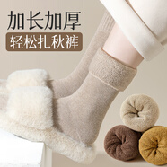 俞兆林6雙裝襪子女秋冬加絨加厚保暖棉襪女中筒襪毛巾長(zhǎng)襪毛圈襪地板襪