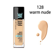 MAYBELLINE美版fit me粉底液混油啞光美黑古銅小麥健康 128色號warm nude 128色號warm nude 30ml