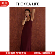 THE SEA LIFE歐海一生 連衣裙女24休閑簡約大氣細膩軟糯親膚背心連衣裙A180106 暗巖紅 M