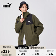 彪馬（PUMA）男子修身山系戶外機(jī)能風(fēng)運(yùn)動(dòng)拉鏈連帽梭織夾克外套848287 橄欖綠-02 S (170/92A)
