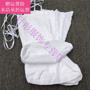 夢(mèng)夢(mèng)奇漢服配飾古裝布襪子戲曲襪影視戲曲襪古代綁腿靴子襪子男女 【長筒】白色 M 【適合35-38碼】