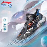 李寧籃球鞋男大童網(wǎng)面透氣怒放龍拳防滑耐磨減震青少年比賽籃球鞋 黑色/冷檀黑90-1 39