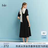 范思藍(lán)恩范思藍(lán)恩22FS2759法式連衣裙女夏季溫柔風(fēng)甜美氣質(zhì)顯瘦長裙小黑裙 黑色 M