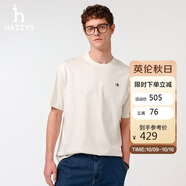 哈吉斯（HAZZYS）男裝 2025夏季PHIZ復(fù)古繡花寬松圓領(lǐng)T恤ASTZE0CBI33
