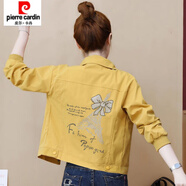 皮爾卡丹【加里布】小香風短外套女春秋季2025新款網(wǎng)紅韓版寬松夾克衫上衣 黃色有里布 L