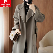 皮爾卡丹（pierre cardin）2025秋冬季新款雙面羊絨大衣女中長(cháng)款加厚韓版新款羊毛呢外套女士 灰駝色 L 138-158斤