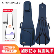 MOON WALK電吉他包加厚防水moonwalk民謠木吉他41寸高顏值貝斯琴背包配件 阿麗塔-灰藍(lán)色【電吉他包】