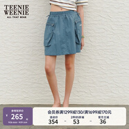 Teenie Weenie小熊女裝夏裝戶外工裝風(fēng)半身裙時(shí)尚運(yùn)動(dòng)短裙 深藍(lán)色 S (160)