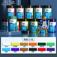 蒙瑪特(Mont Marte)丙烯顏料套裝瓶裝 手繪涂鴉墻繪t恤diy丙烯畫 300ml常用12色SX-MSCH3001-12S美術(shù)寫生
