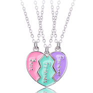 閨蜜項鏈三人款月亮星星好朋友項鏈姐妹友誼套裝圓形吊墜生日禮物 最好的朋友項鏈整套