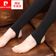 皮爾卡丹（pierre cardin）打底褲女春秋外穿薄款高腰彈力黑色大碼褲皮光滑健美褲緊身腳蹬褲 2件裝（蹬腳+平腳） 2XL （115-135斤）