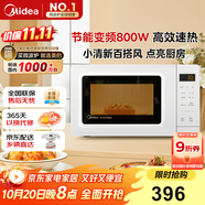 美的（Midea）變頻小清新微波爐 液晶屏幕 磨砂面板 小型20L家用 匠心工藝（PM2002）