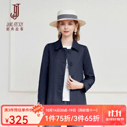 經(jīng)典故事（JANE STORY）經(jīng)典故事時尚簡約短款風(fēng)衣女春秋2025新款高級氣質(zhì)小個子通勤外套 M05深藍(lán)色 2XL