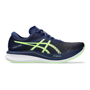 亞瑟士（asics）MAGIC SPEED 3男碳板競速跑鞋緩震回彈透氣抓地運動鞋 1011B703-401 深藍_亮綠 39