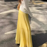 2025秋季新款火今年流行針織背心開(kāi)衫上衣搭配高腰百褶裙三件套 半身裙 M (建議100斤以下)