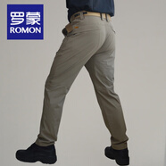 羅蒙戶(hù)外防風(fēng)防寒戰術(shù)褲男軟殼長(cháng)褲加強版修身版秋冬沖鋒褲戰術(shù)抓絨褲 卡其色 【夏季速干款】 M