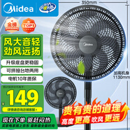 美的（Midea）【超級(jí)單品】七葉輕音立式電風(fēng)扇家用柔風(fēng)落地扇臺(tái)式桌面小型風(fēng)扇大風(fēng)量節(jié)能搖頭宿舍電扇 SAF30AB