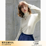 顏域氣質(zhì)高領(lǐng)打底毛衣女冬裝2023新款百搭修身顯瘦氣質(zhì)內(nèi)搭上衣 白色 M 38